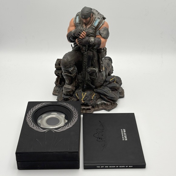 Microsoft Other - Gears of War 3 Epic Edition Xbox 360 Game, Marcus Fenix Statue, Medal, Book 2011